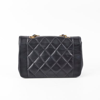 Chanel Vintage Diana Small Black (Recoloured)