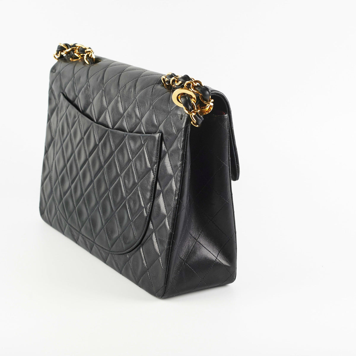 Chanel Maxi Jumbo Vintage Black 24K Gold