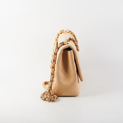 Chanel Single Flap Jumbo Lambskin Beige