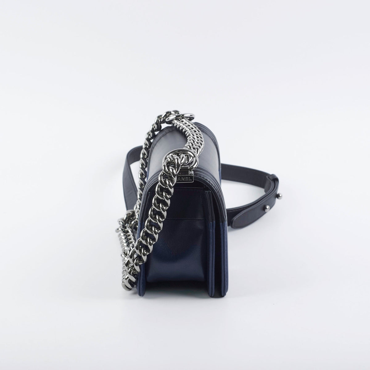 Chanel Boy Small Black/Navy Blue