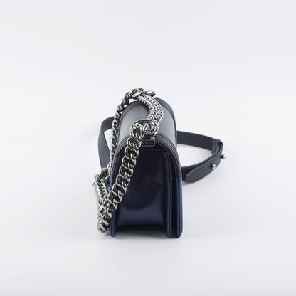 Chanel Boy Small Black/Navy Blue