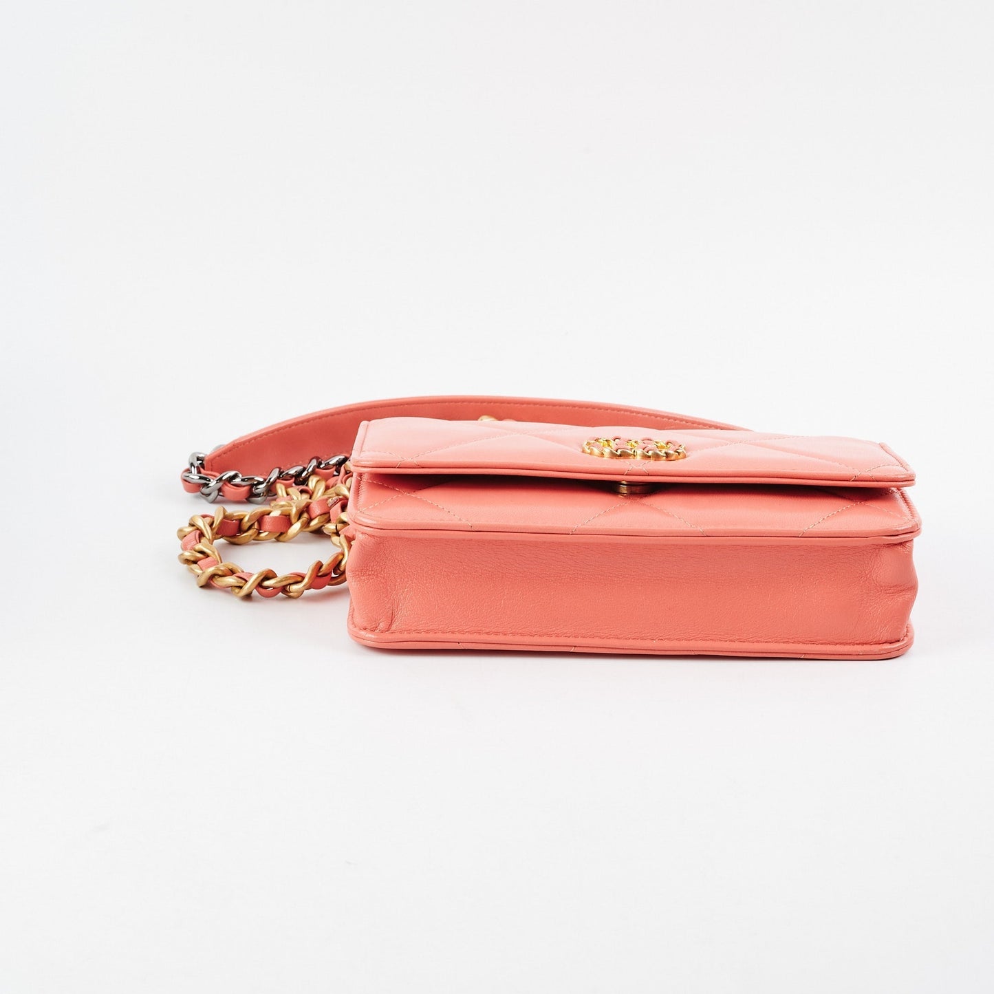 Chanel Wallet on Chain WOC 19 Coral