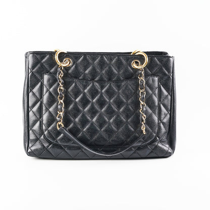 Chanel Grand Shopping Tote GST Black Caviar GHW Shoulder Bag