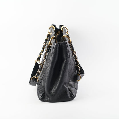 Chanel Grand Shopping Tote GST Black Caviar GHW Shoulder Bag