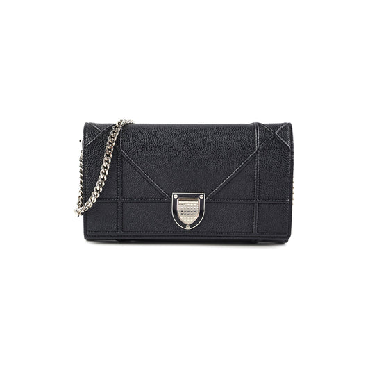 Dior Diorama Calfskin Wallet On Chain Woc Black