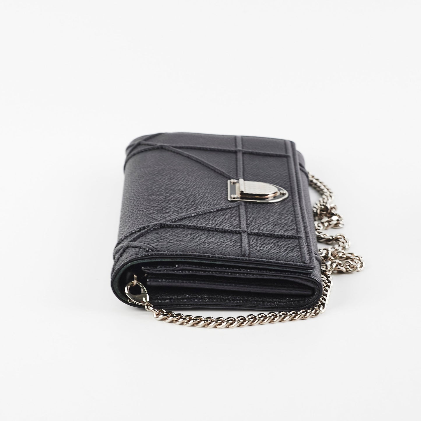 Dior Diorama Calfskin Wallet On Chain Woc Black