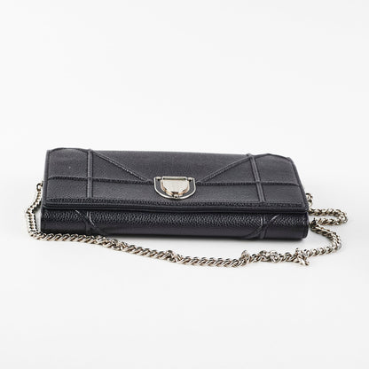 Dior Diorama Calfskin Wallet On Chain Woc Black