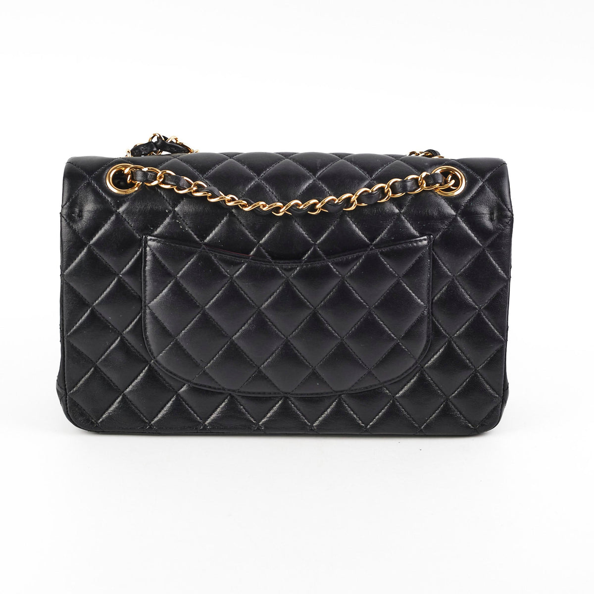 Chanel medium/large quilted classic flap black (microchipped)