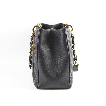 Chanel GST XL Black Caviar Series 17