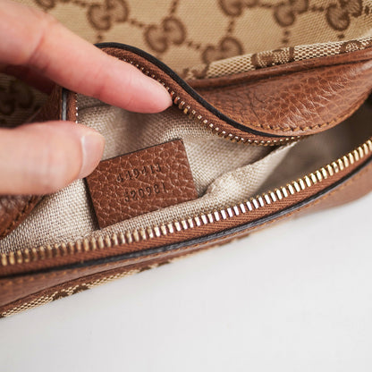 Gucci GG Canvas Bree Mini Camera Bag