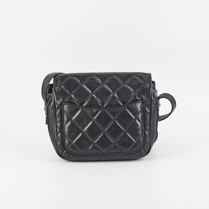 Chanel Quilted Sheriffs Star Square Black