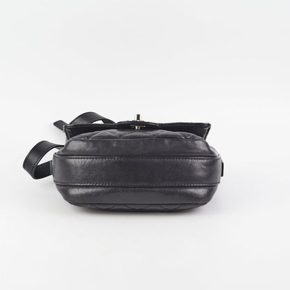 Chanel Quilted Sheriffs Star Square Black