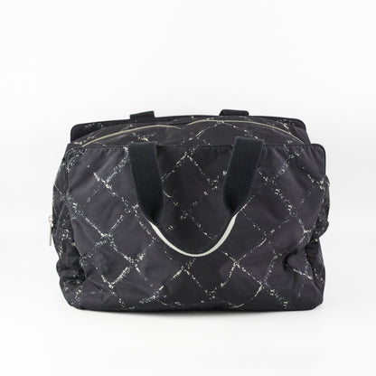 Chanel Diamond - Print Tote Bag Black