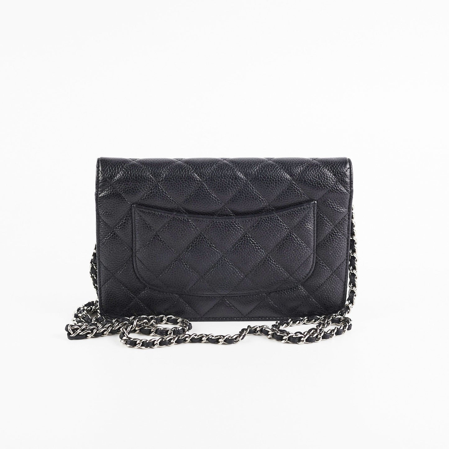 Chanel Caviar Wallet on Chain WOC Black