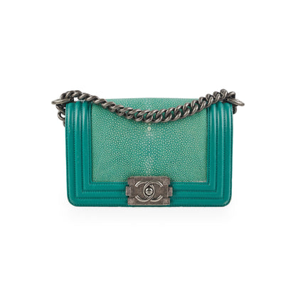 Chanel Small Turqoise Stingray Boy
