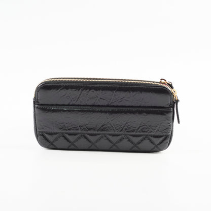 Chanel Double Zip Wallet On Chain WOC Black