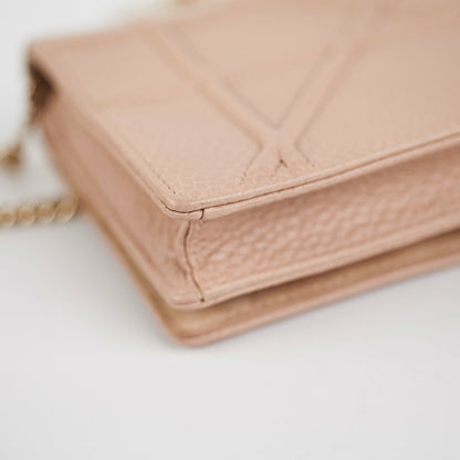 Dior Diorama Wallet on Chain WOC Beige/Pink