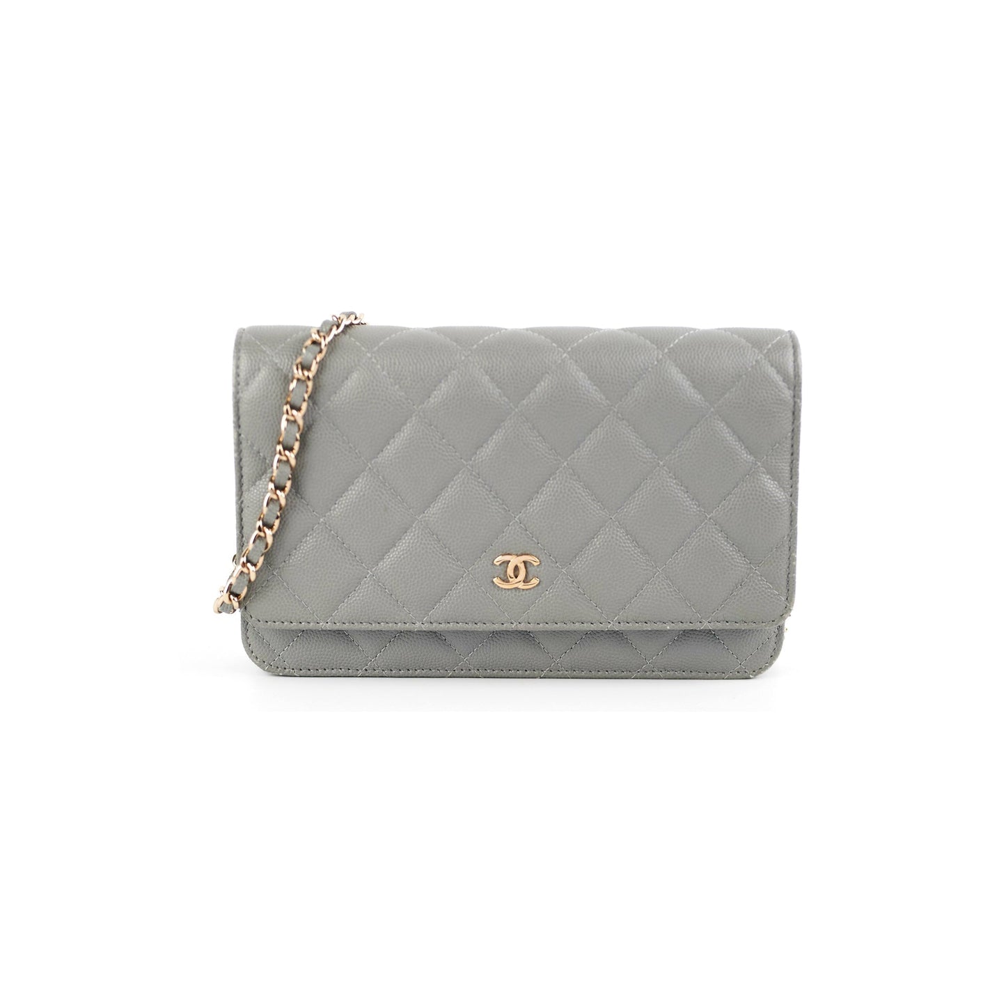 Chanel Wallet on Chain WOC Caviar Grey