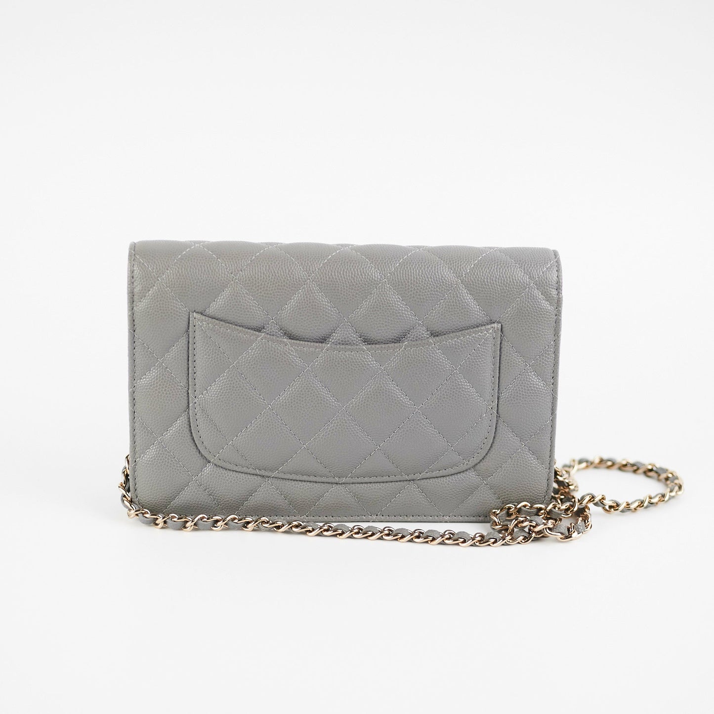 Chanel Wallet on Chain WOC Caviar Grey