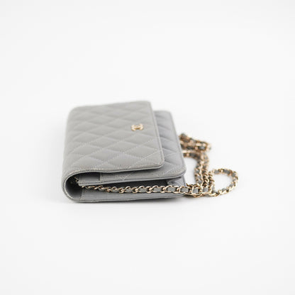 Chanel Wallet on Chain WOC Caviar Grey