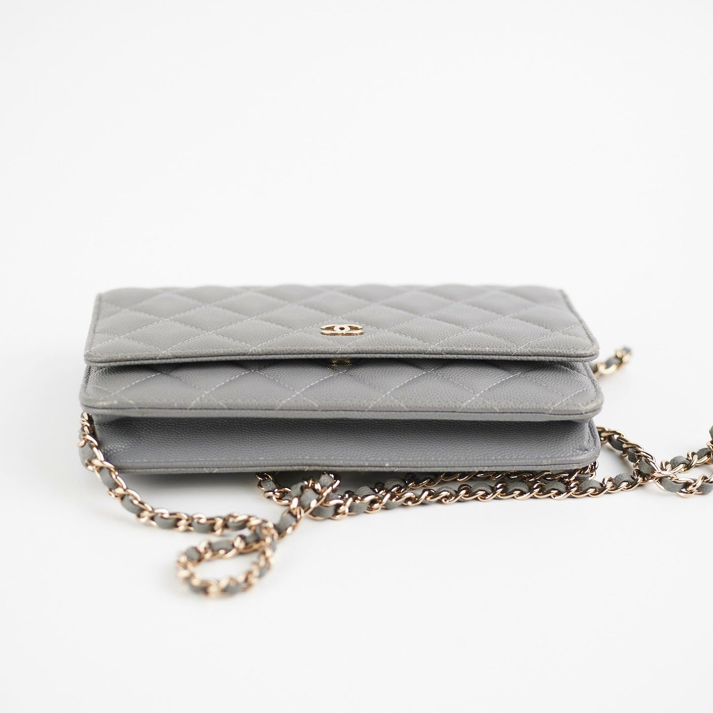 Chanel Wallet on Chain WOC Caviar Grey