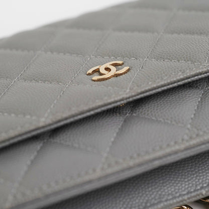 Chanel Wallet on Chain WOC Caviar Grey