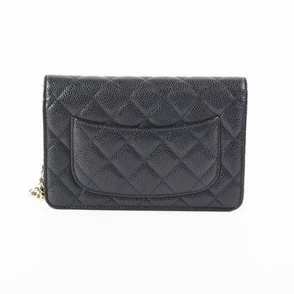 Chanel Wallet on Chain WOC Caviar Black