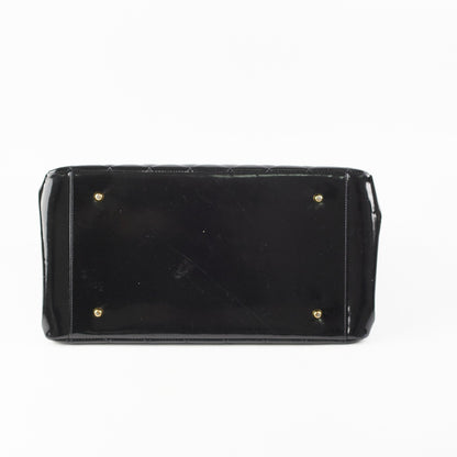 Chanel Vintage Patent Black Tote Black