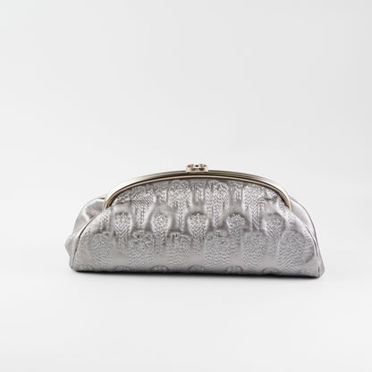 ITEM 27 - Chanel Metallic Grey Clutch