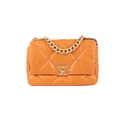 ITEM 21 - Chanel 19 Small Tan Brown (Microchipped)