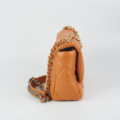 ITEM 21 - Chanel 19 Small Tan Brown (Microchipped)