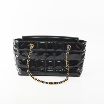 Chanel Chocolate Bar Chain Shoulder Bag Black