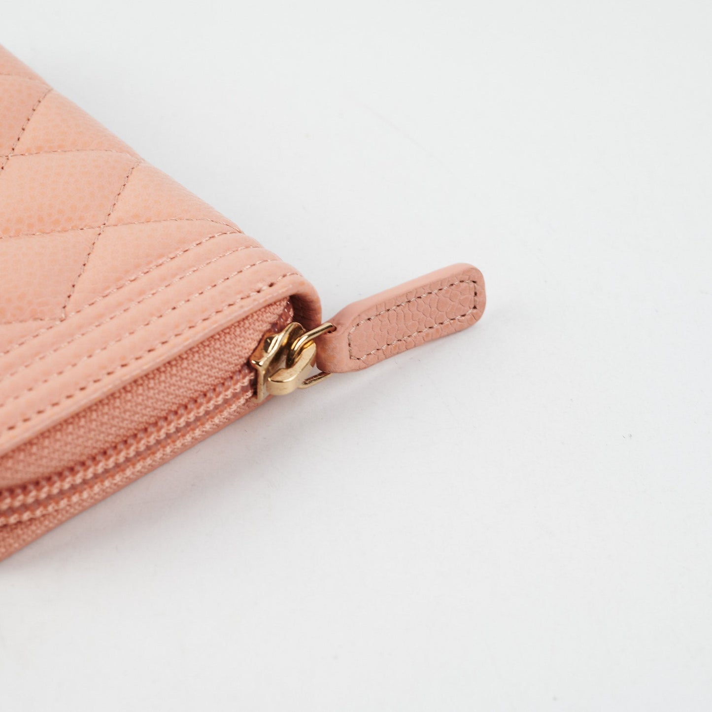 Chanel Zip Wallet Boy Pink Caviar