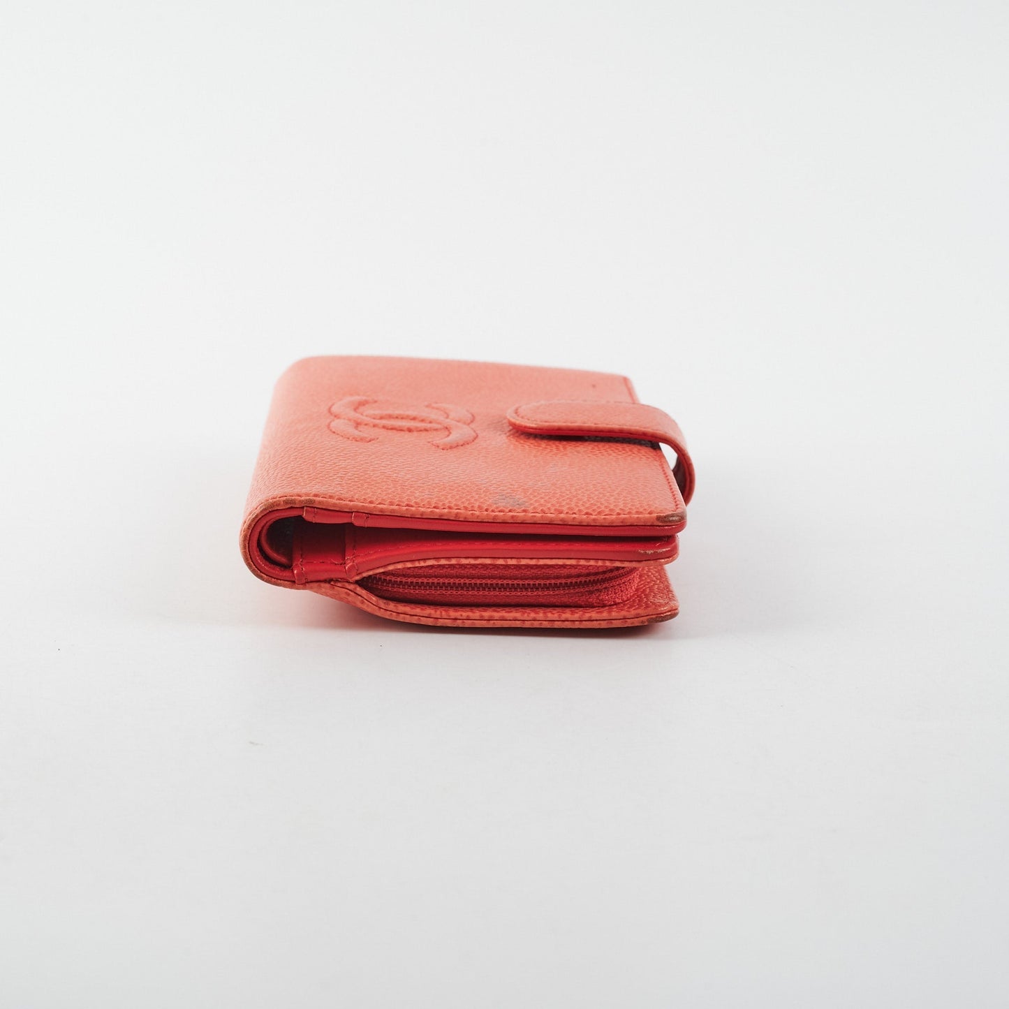 Chanel Compact Coral Wallet