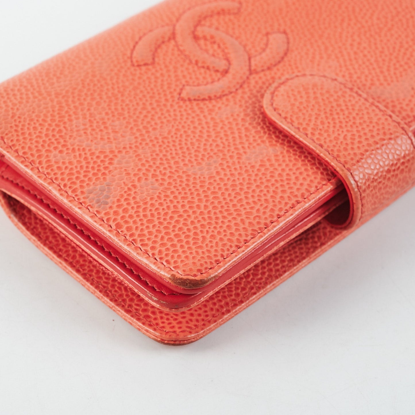 Chanel Compact Coral Wallet