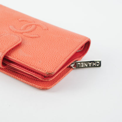 Chanel Compact Coral Wallet