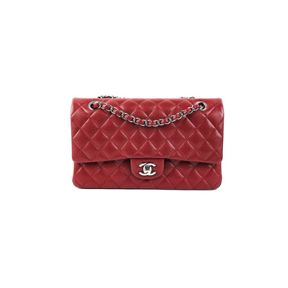 Chanel Medium Large Caviar Double Classic Flap Red