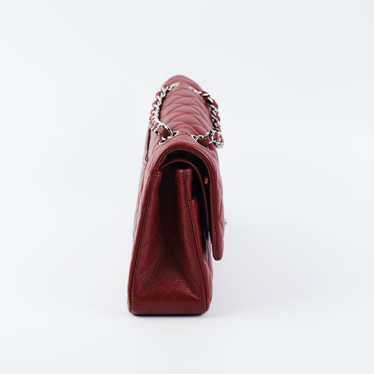 Chanel Medium Large Caviar Double Classic Flap Red