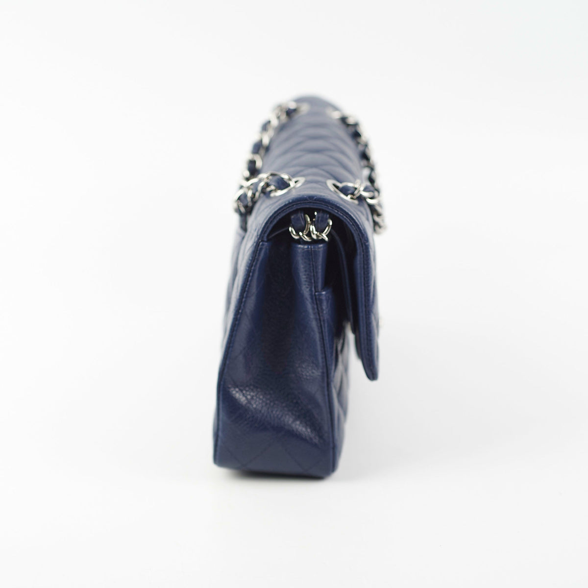 Chanel Classic Flap Medium Large Caviar Blue Shoulder Bag