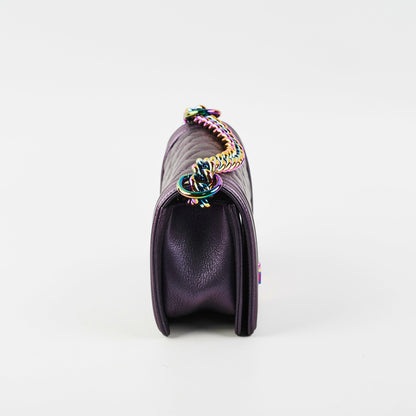 Chanel Small Boy Mermaid Iridescent Purple Shoulder Bag