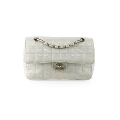 Chanel New Travel Line Chain Shoulder Bag Silver