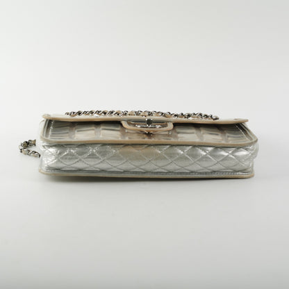Chanel CC Turnlock Ice Cube Flap Silver