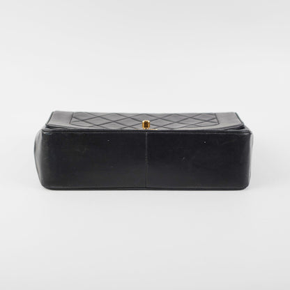 Chanel Vintage Medium Diana Lambskin Black Bag