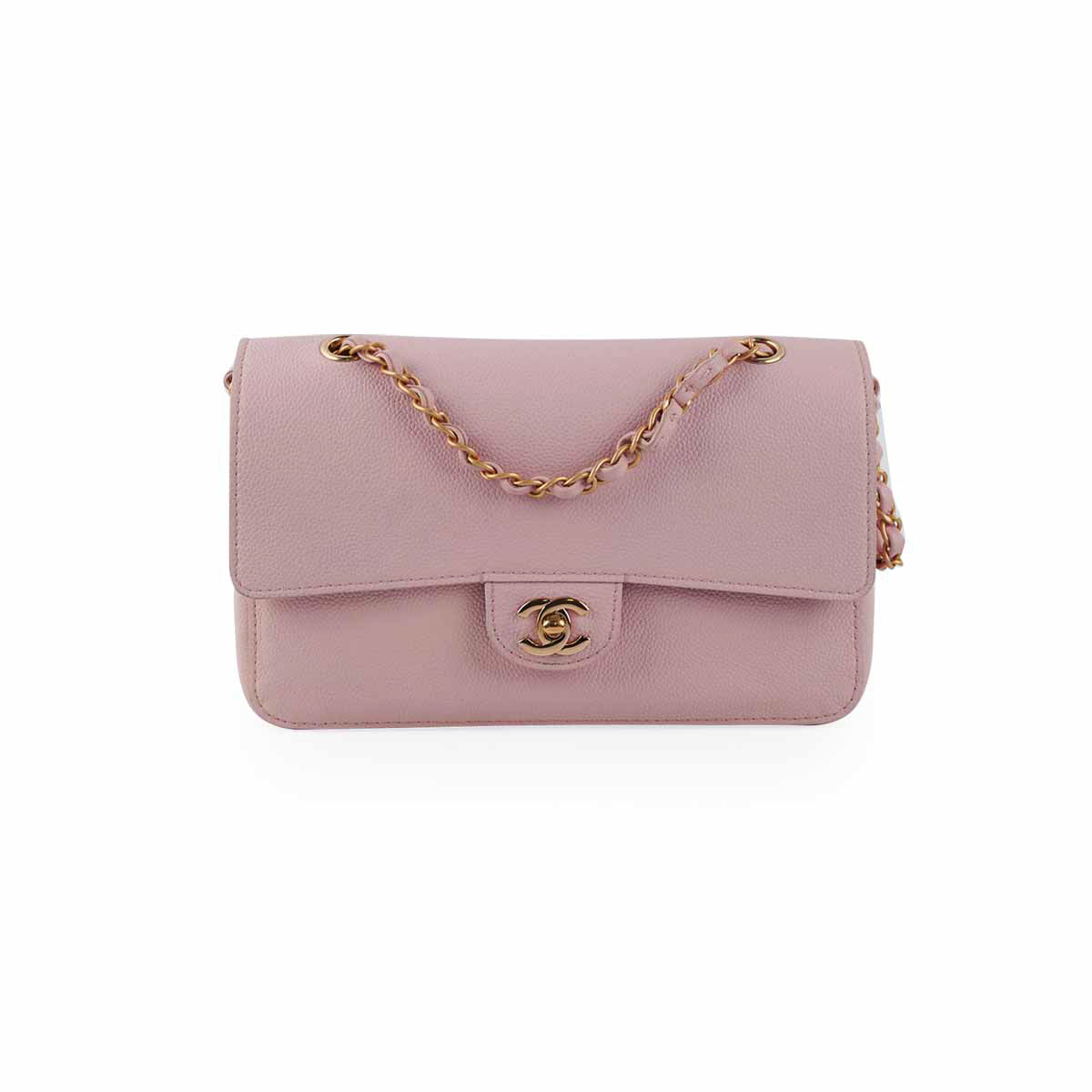 Chanel Double Flap Caviar Medium Large Dusty Pink