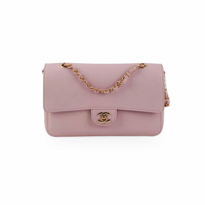 Chanel Double Flap Caviar Medium Large Dusty Pink