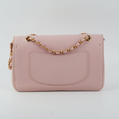 Chanel Double Flap Caviar Medium Large Dusty Pink