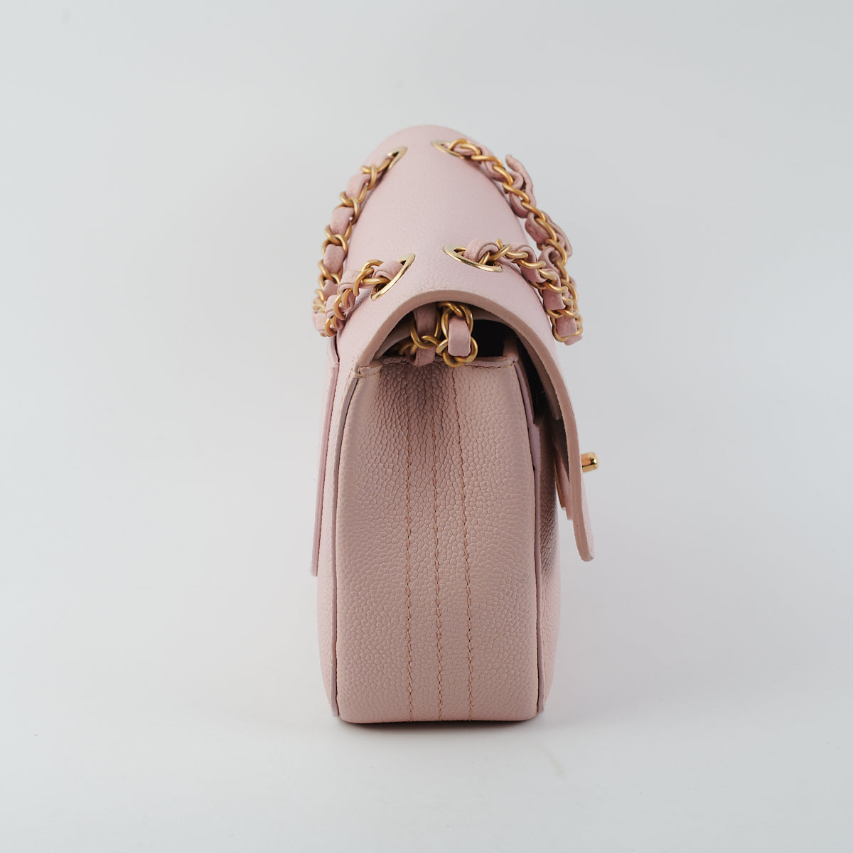 Chanel Double Flap Caviar Medium Large Dusty Pink