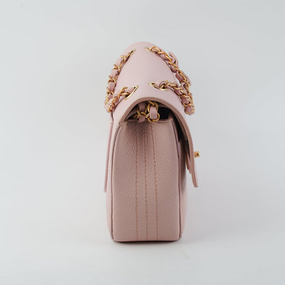 Chanel Double Flap Caviar Medium Large Dusty Pink