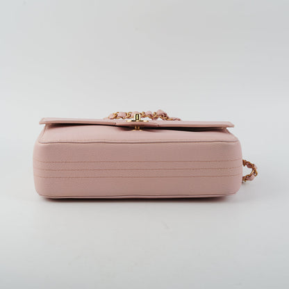 Chanel Double Flap Caviar Medium Large Dusty Pink