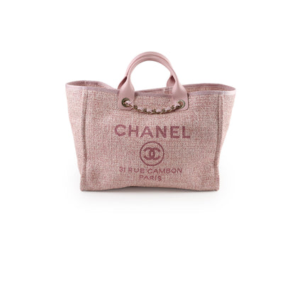 Chanel Deauville Tote Pink Tweed - Series 27